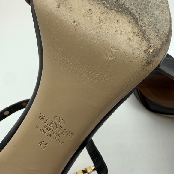 VALENTINO ROCKSTUD CHUNKY HEEL SANDALS SIZE 41 - Picture 5 of 7